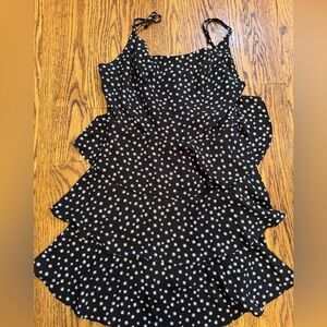Black sundress with white flowers